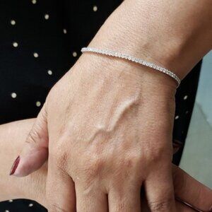 14Kt Gold 2 Ct Genuine Diamond Tennis Bracelet